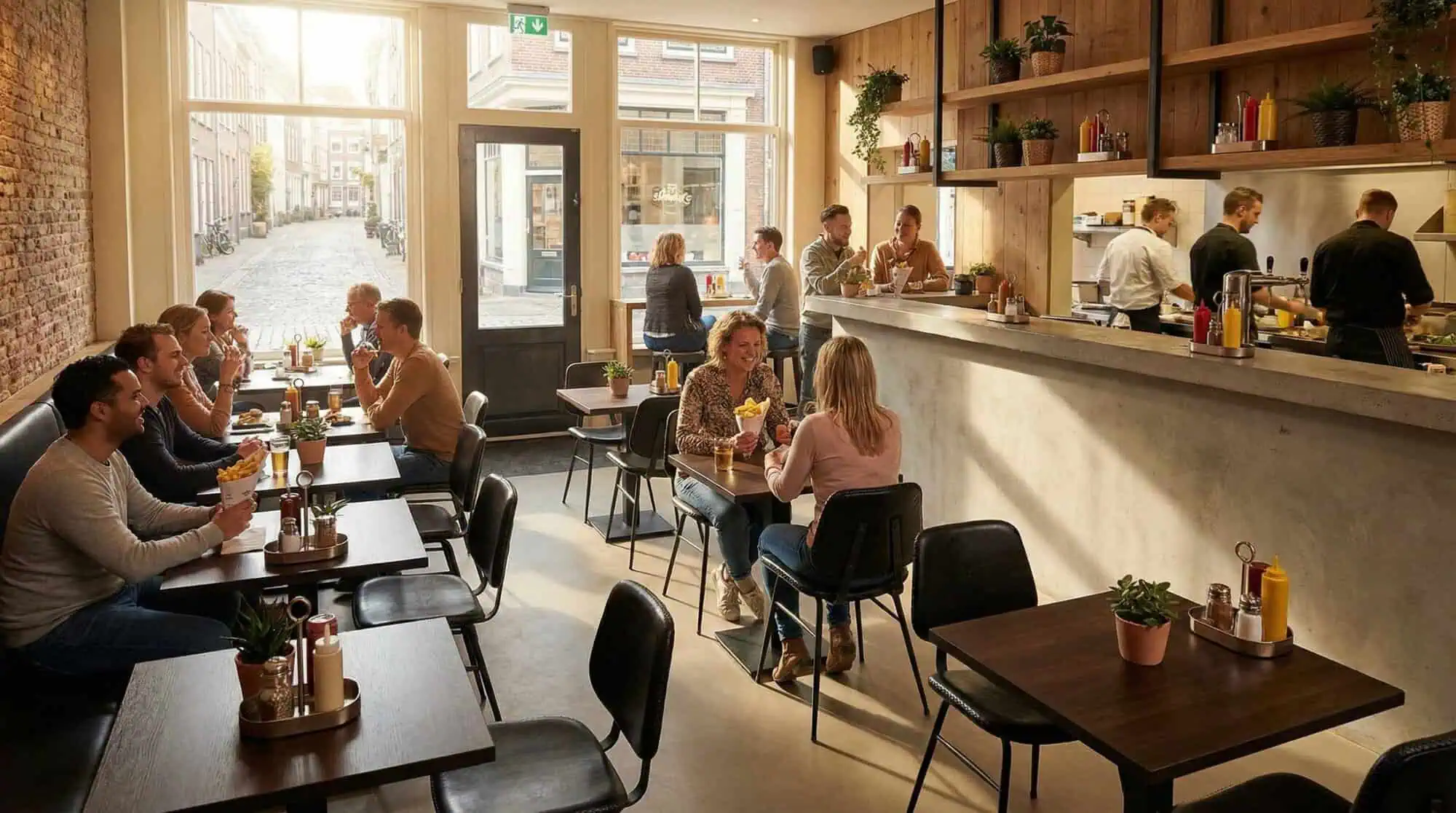 Miles Retro Gastronomiestühle in Schwarz