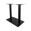 Super-Seat | The Design Stehtisch / Stehtischbasen doppelt 108cm | Schwarzes Metall, schlichter industrieller Stil für moderne Räume. | Catering Möbel
