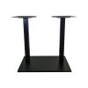 Super-Seat | Design-Bartisch / Stehtischbasen doppelt 108cm | Schwarzes Metallgestell mit Doppelsäulen und Montageplatten, ideal für Stehtische. | Catering Möbel