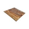 Super-Seat | Tischplatten aus Massivholz im Vintage-Stil | Rustikale quadratische Holzplatten mit robustem Finish, in verschiedenen Brauntönen. | Catering Möbel