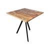 Super-Seat | Massivholz Vintage-Tischplatten Farbe der Welt 70x70cm | Rustikales Holz mit schwarzen Metallbeinen, quadratisch und stilvoll. | Catering Möbel