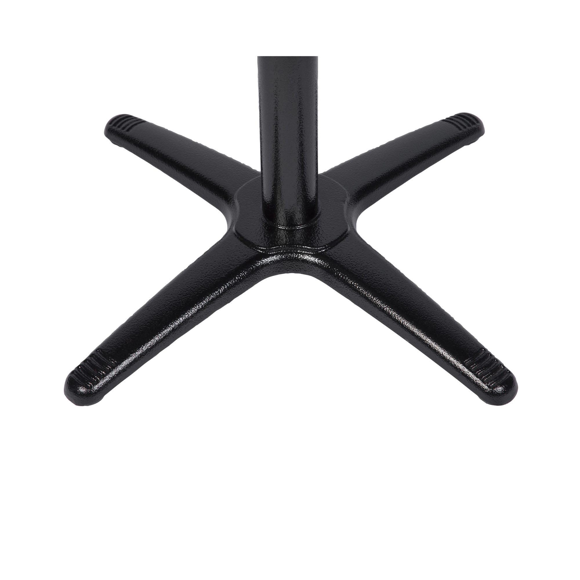 Super-Seat | Bistro (Terrasse) Tischgestelle schwarz | Schwarze Metall-Tischplatten in X-Form, auf einer Platte montiert, für Terrassentafeln geeignet. | Horecameubilair