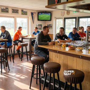 Super-Seat | Industrie-Barhocker dunkelbraun | Dunkelbraune Industrie-Barhocker, Holztische, Sport und Getränke. | Catering Möbel