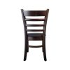 Super-Seat | Der Alessandro Holzbistrostuhl | Holz mit dunklem Finish, schwarzer Ledersitz, klassisches und elegantes Design. | Catering Möbel