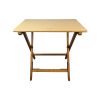 Super-Sitz | v. Stokkum Blank Wooden Parade Folding Table | Dieser Klapptisch ist aus blankem Holz mit einer Oberfläche, die etwas beschädigt ist. . | Catering Möbel