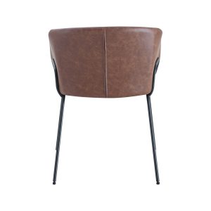 Super-Seat | The Portland Design Armchairs Cognac Leather | Cognacfarbenes Leder, schlanke schwarze Metallbeine, moderner Look. | Catering Möbel