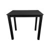 Super-Seat | Parker schwarz Café-Gastronomie Stehtisch 120x80cm | Zwarte Holztafel, vier richtige Potenzen, ideal für Cafés. | Horecameubilair