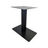 Super-Seat | Die Design-Mittelbein-Tischgestelle | Schwarze Tischplatte aus Metall mit rechtwinkligem Boden und vierkantiger Oberseite, robuste Mittelbeine. | Horecameubilair