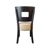 Super-Seat | The Lisa Curve Hospitality Chairs | Dunkles Holz, hellcremefarbener Sitz, geschwungene Beine. Schlichtes, modernes Design für die Gastronomie. | Catering Möbel