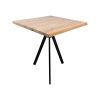 Super-Seat | Die Hospitality-Terrassentische | Stabile Werzalit-Eichenplatte mit schwarzem Metallstativ, perfekt für jedes Hospitality-Ambiente. | Catering Möbel