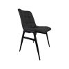 Super-Seat | Die Houston Hospitality Stapelstühle schwarz | Schwarzer Stoff, Metallbeine, genähtes Muster; moderner und zeitgenössischer Look. | Catering Möbel