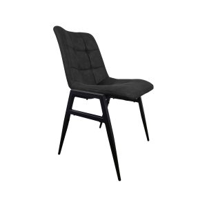 Super-Seat | Die Houston Hospitality Stapelstühle schwarz | Schwarzer Stoff, Metallbeine, genähtes Muster; moderner und zeitgenössischer Look. | Catering Möbel
