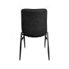 Super-Seat | The Houston Hospitality Stapelstühle schwarz | Schwarzer Stuhl, sieht aus wie Wildleder, modernes Design, Metallbeine. Geeignet für die Gastronomie. | Catering Möbel
