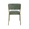 Super-Seat | Die Aviator Gastronomiestühle Goldgestell Vintage Grün | Grüner Stoff-Stoff mit goldenem Metallrahmen, vier Potenzen, gestaltet und gestaltet. | Horecameubilair
