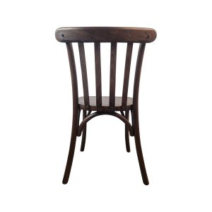 Super-Seat | The Thonet Café Stacking Chairs | Holzstuhl in Dunkelbraun mit gebogener Rückenlehne und vertikalen Stäben, ideal für Cafés. | Catering Möbel