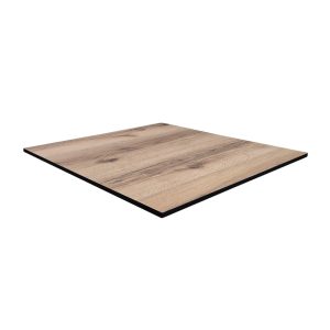 Super-Seat | Castle Oak HPL Tischplatte | Hellbraune Holzmaserung, dunkle Kanten, HPL Material, verleiht Tischen Eleganz. | Catering Möbel