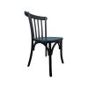 Super-Seat | Thonet Café Stapelstühle | Schwarze Holzstühle mit gebogener Rückenlehne, vertikalen Stangen und runder Sitzfläche. Elegantes Design. |. | Catering Möbel