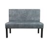 Super-Seat | Lisa Horeca Eetbank Bistro Vintage | Grüner Velours, hohe Decke, schwarzer Metalltopf, 120 cm Pinzettenbank. | Horecameubilair