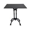 Super-Seat | A Hospitality Tisch Melamin schwarz marmoriert 67x67cm | Melaminplatte in schwarzer Marmoroptik, dekorative Metallbeine, schlichtes Weiß als Hintergrund. | Catering Möbel