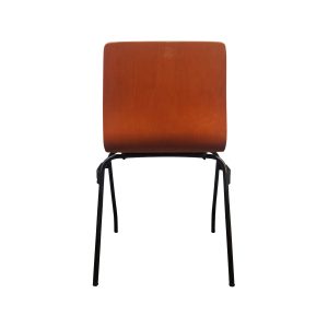 Super-Seat | Car Katwijk Niederländische stapelbare Designstühle | Braunes Zitting/Rugleuning, schwarzes Metall-Potenzial, Stil und minimalistisch. |. | Horecameubilair