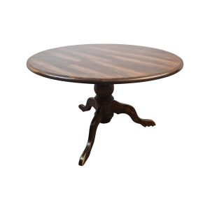 Super-Seat | Der Cambridge Runde Holz-Gastronomie-Stammtisch 130cm | Donkerbruin hat einen runden Tisch, einen zentralen Poot mit 3 gebogenen Potenzen. | Horecameubilair