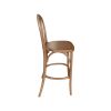 Super-Seat | Vienna Thon No 18 Holzbarhocker Braun | Bruine houten barkruk met gebogen rugleuning, vierkante zitting en minimalistisch design. | Horecameubilair