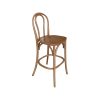 Super-Seat | The Vienna Thon No 18 Holzbarhocker Braun | Bruine houten barkruk met gebogen rugleuning, ronde zitting en metalen voetsteun. | Horecameubilair