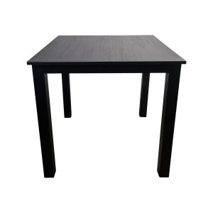 Super-Seat | The Empire Gastronomietische Schwarz Melamin 80x80cm mit Gestell | Schwarzer Melamin-Holztisch, vier Potentiometer, dezenter Holztisch, vierkantig |. | Horecameubilair