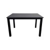 Super-Seat | Die Empire Gastfreundschaft Tische schwarz Melamin 120x80cm mit Basis | Schwarz Melamin Tisch, Metallbasis, vier gerade Beine |. | Catering Möbel