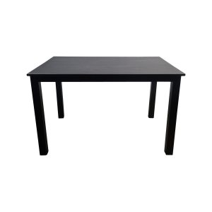 Super-Seat | The Empire Gastronomietische Schwarz Melamin 120x80cm mit Gestell | Schwarzer, rechtwinkliger Tisch aus Melamin, Metallgestell, vier rechte Potenziometer. | Horecameubilair