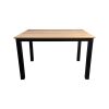 Super-Seat | The Empire Hospitality-Tische Eiche Melamin 120x80cm mit Untergestell | Rechteckige Tischplatte aus Melamin in Eichenoptik, vier schwarze Metallbeine. | Catering Möbel