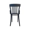 Super-Seat | The Ocean Thonet Vintage Holzstuhl | Grau-blauer Holzstahl mit gebogener Rückenlehne, vertikalen Spijlen und 4 Potenzen. | Horecameubilair