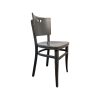 Super-Seat | The Dotty Deco Bistrostühle aus Holz vintage schwarz | Zwarte houten bistrostoel met distressed look, gebogen rugleuning en rechte poten. | Horecameubilair