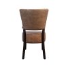 Super-Seat | The Lisa retro hospitality chairs brown | Brauner gepolsterter Stuhl mit dunklen Holzbeinen, geschwungener Rückenlehne, Retro-Look. | Catering Möbel