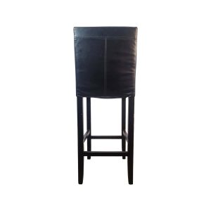 Super-Seat | Lisa Catering Barhocker Vintage Schwarz | Schwarzer Barhocker, Metallgestell, Sitz aus Kunstleder, sichtbare Nähte, stabile Fußstützen. | Catering Möbel