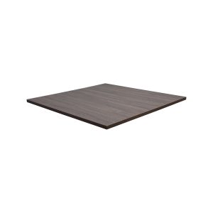 Super-Seat | Skandinavisches Design Stühle Holz / Schwarz | Dunkles Holz, quadratische Tischplatte mit sichtbarer Maserung auf weißem Hintergrund. | Catering Möbel