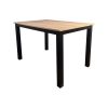 Super-Seat | The Empire Hospitality Table | Tisch mit Melaminplatte aus Eiche, schwarze Metallbeine, 120x80cm. Eichenholzoptik und elegantes schwarzes Metall. | Catering Möbel