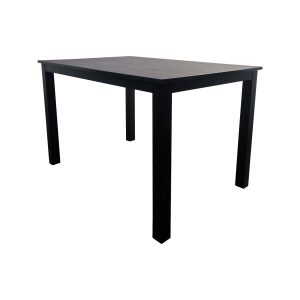 Super-Seat | The Empire Gastronomietische Schwarz Melamin 120x80cm mit Gestell | Schwarzer, rechtwinkliger Tisch aus Melamin mit Metallgestell, modern und robust für den Heimgebrauch. | Horecameubilair