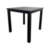 Super-Seat | The Empire Hospitality Table | Quadratischer schwarzer Tisch (80x80cm), schwarze Melaminplatte, robuste Metallbeine, mattes Finish. | Catering Möbel