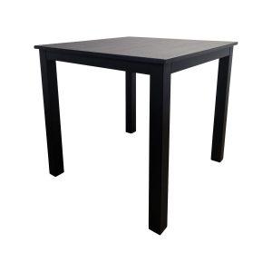 Super-Seat | The Empire Gastronomietische Schwarz Melamin 80x80cm mit Gestell | Schwarzer, vierkantiger Tisch aus Holz mit rechtem Topf, schwarze Melaminplatte. | Horecameubilair