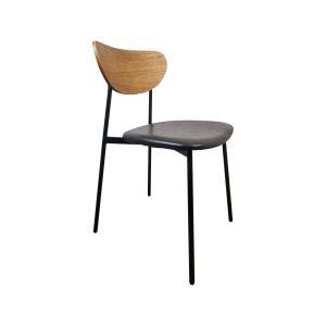 Super-Seat | The Must skandinavische Designstühle Holz / Schwarz | Potenziometer aus schwarzem Metall, schwarze Decken, schwarze Kissen, mit Dekor. | Horecameubilair