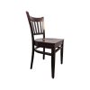 Super-Seat | Der Richmond Vintage Holzcaféstuhl dunkelbraun | Donkerbruine houten stoel with lattenrug en recht poten, fulldig van hout. | Horecameubilair