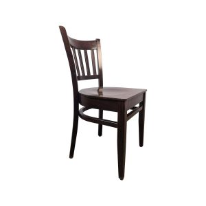 Super-Seat | Der Richmond Vintage Holzcaféstuhl dunkelbraun | Donkerbruine houten stoel with lattenrug en recht poten, fulldig van hout. | Horecameubilair