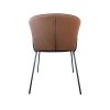 Super-Seat | The Portland Designer Sessel Velours mokka | Fluwelen mokka bruin, afgeronde rugleuning, slanke zwarte metalen poten. | Horecameubilair