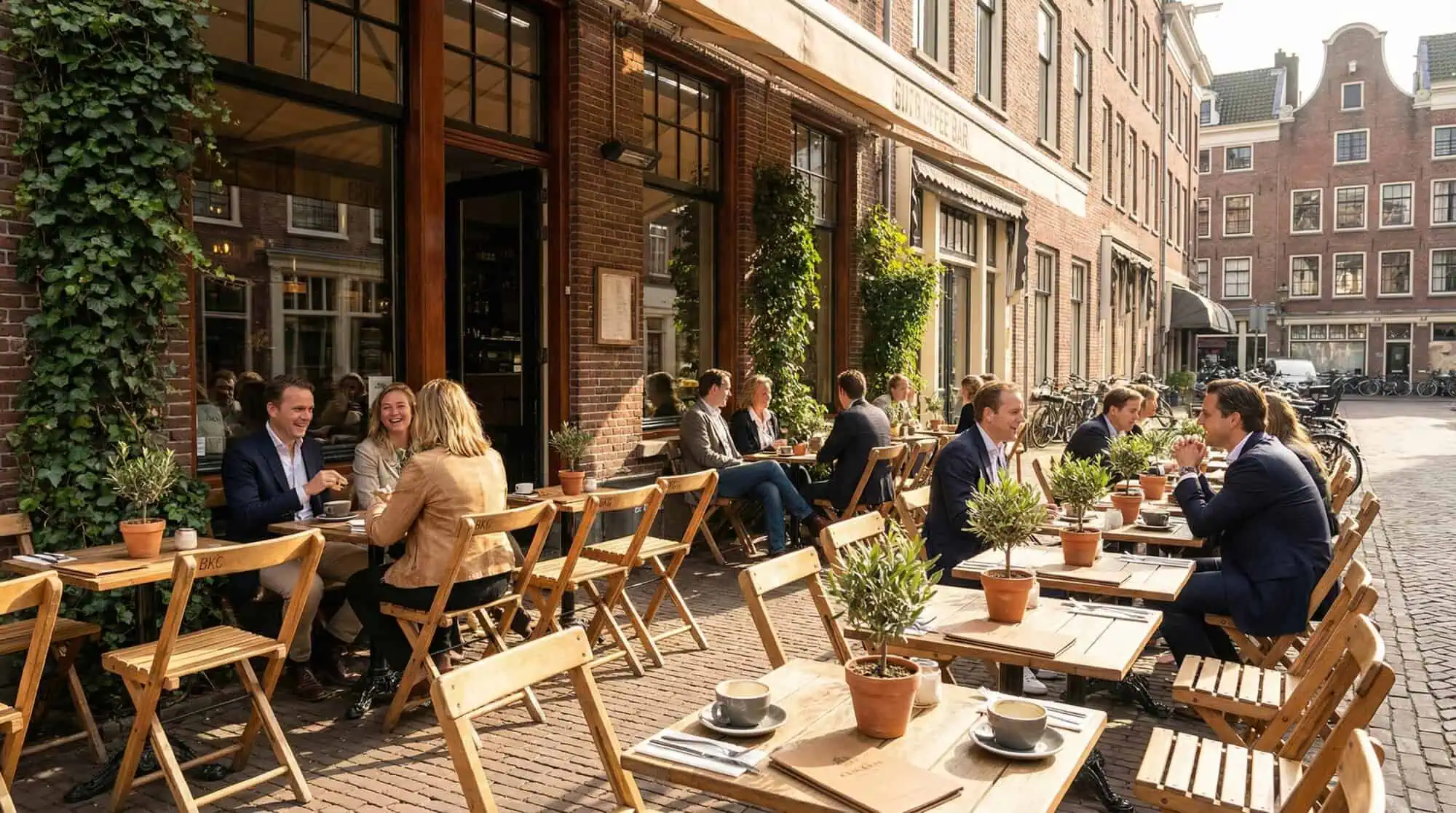 BKG Vintage Holz-Klappstühle Hellbraun