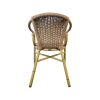 Super-Seat | Tropicana Vintage-Rattan-Terrassenstühle mit Armlehne | Bruin rattan, gebogen rugleuning, bamboe-look frame, vier schuine poten |. | Horecameubilair
