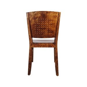Super-Seat | Der Marlow Holz-Café-Stuhl Warmes patiniertes Holz, schlanke Stangen, kleine runde Löcher in der Rückenlehne, robustes und klassisches Design. | Catering Möbel