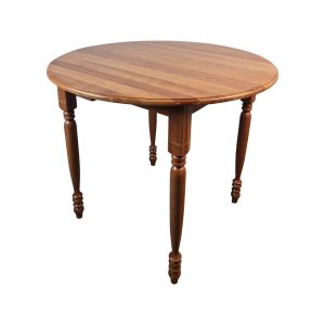 Super-Seat | The Kingsley Vintage Café-Tische rund 90cm aus Holz | Ronde vintage tafel, medium houtkleur, glad blad, sierlijke poten, volledig massief hout. | Horecameubilair