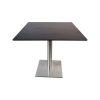 Super-Seat | The Forge Bistro-Terrassentische HPL Schwarz 80x80 inkl. Gestell Gestell | Vierkante zwarte HPL-Tafel (80x80), metalen onderstel met vierkante voet. | Horecameubilair