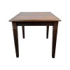 Super-Seat | The Barton Vintage-Caféhaustische aus dunklem Holz 80x80cm | Donkerbruine houten rechthoekige tafel, massief hout, vier rechte poten. | Horecameubilair